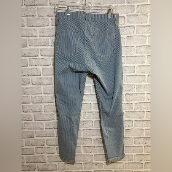 Dyndnm Kate womens Blue Striped Jeans, size 31 - Picture 10 of 12